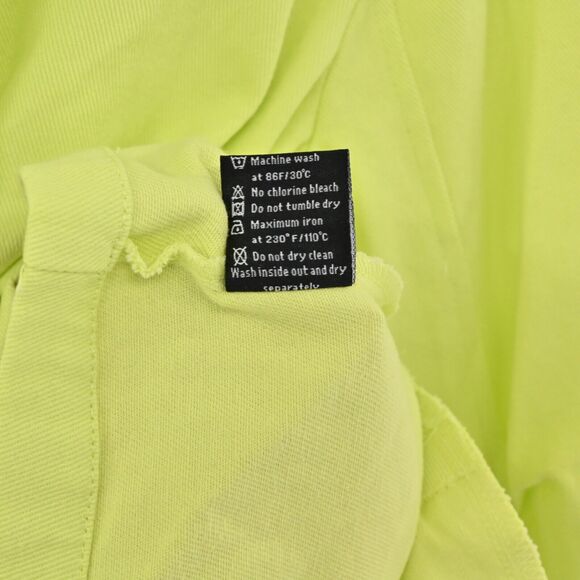 LONDON RAG Jacket‎ Womens Size M Chartreuse 100% Cotton Twill Collection Utility - Picture 9 of 13